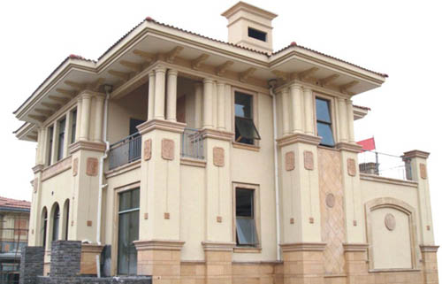 仿石漆仿石層抗水性良好，穩(wěn)定著色，不發(fā)白，無色差